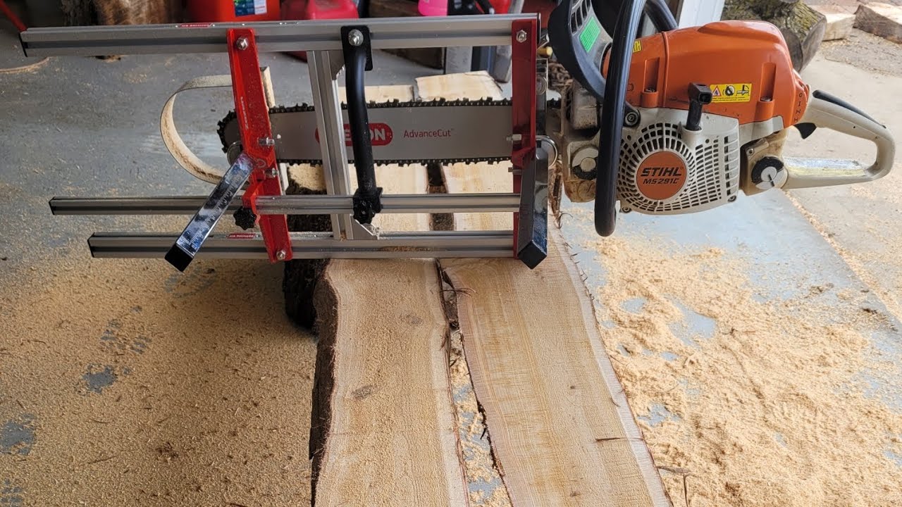 First time using a Chainsaw Mill- Stihl MS291c