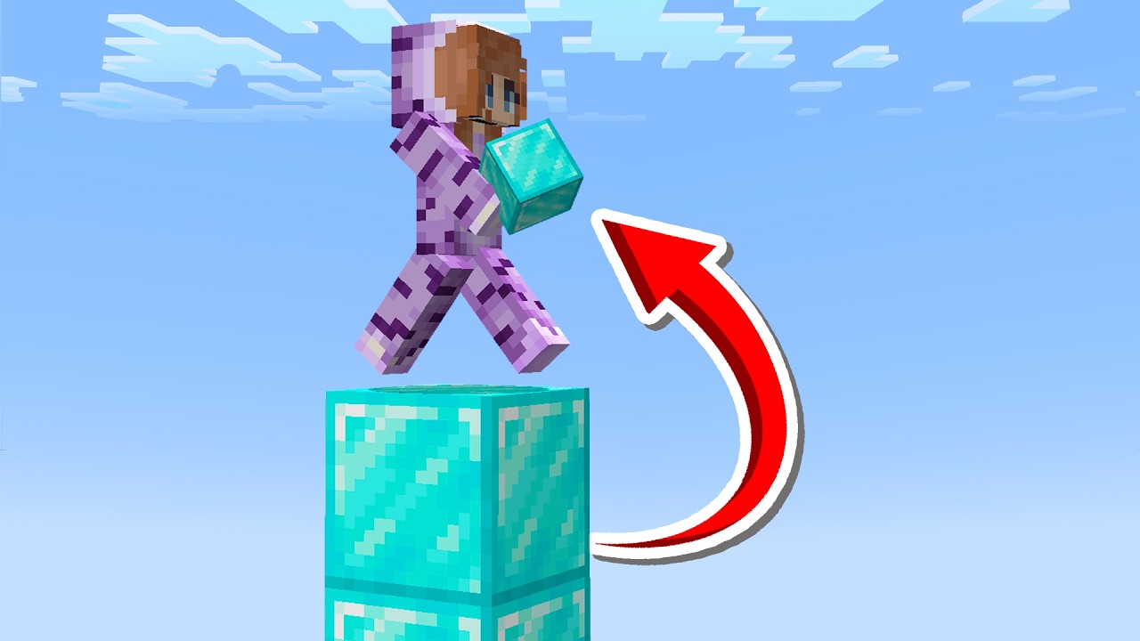 Minecraft, но каждый блок, на который вы наступаете, вы заслуживаете...