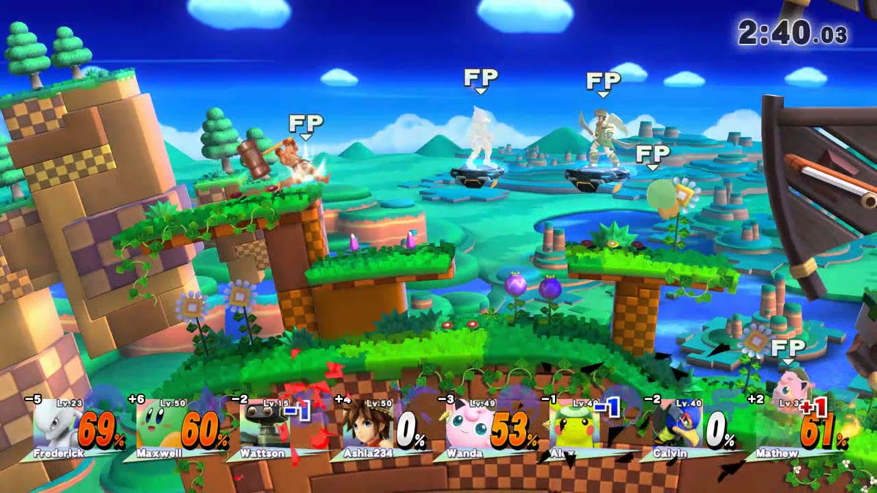 Super Smash Bros 4 Wii U: Amiibo 8 Player Smash GP2