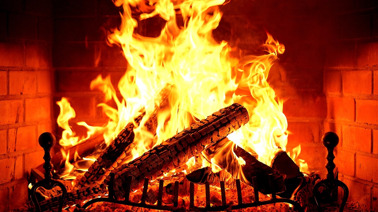 🔥 Fireplace 4K UHD! Fireplace with Crackling Fire Sounds. Fireplace Ambience