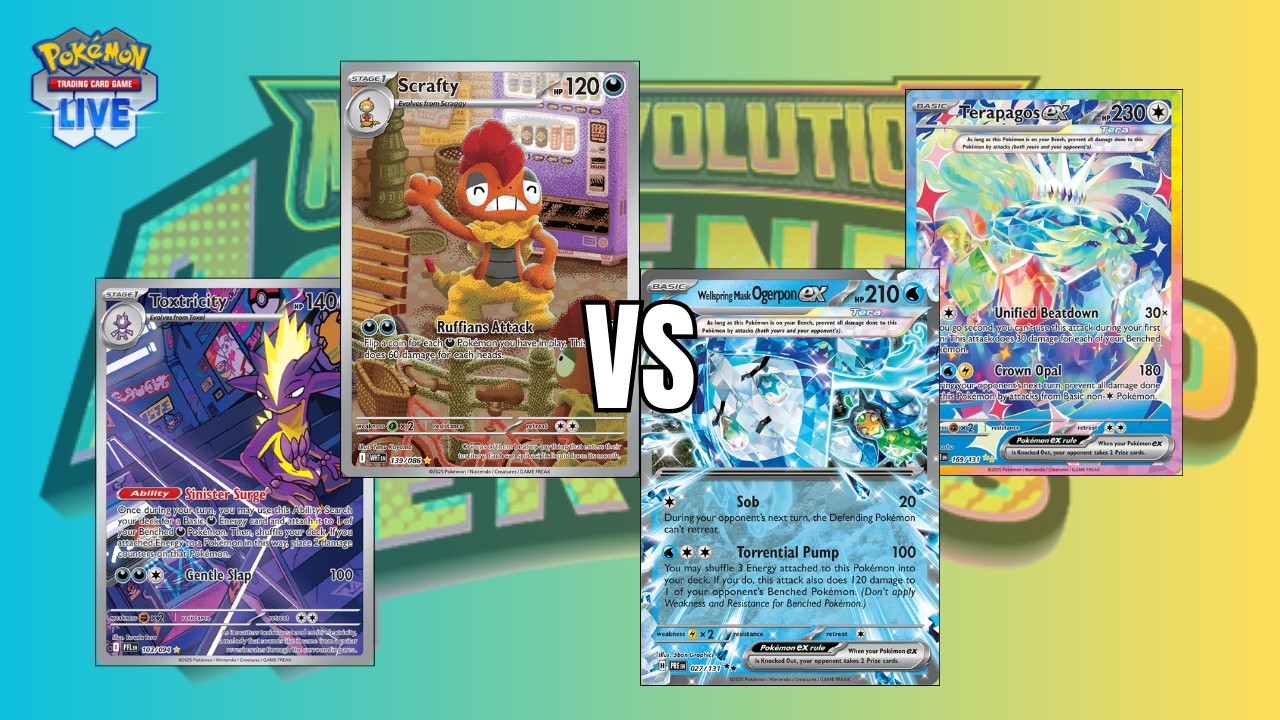Mega Scrafty ex VS. Tera Box - Jan 2026 Ranked Battle (PTCGL: Mega Evolution - Ascended Heroes)
