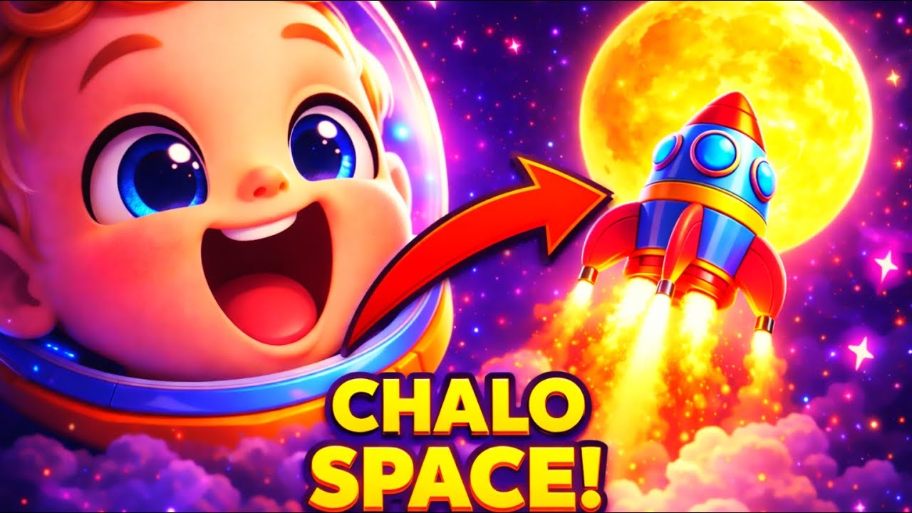 Chalo Space Mein 🚀 | Zoom Zoom Rocket Song | New Hindi Rhymes for Kids | Little Bubloo