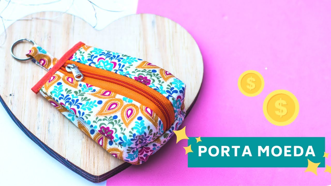 PORTA MOEDAS COM RETALHOS- PASSO A PASSO- FÁCIL