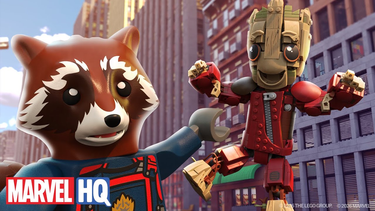 Can Rocket Stop Giant Baby Groot? 😱👶💥 | LEGO Marvel Guardians of the Galaxy | @MarvelHQ