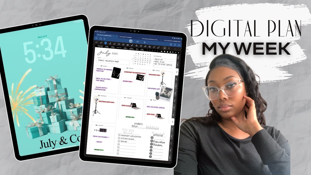 My Weekly Planning Routine in Goodnotes ✍🏾 | Goodnotes Digital Planning Tips