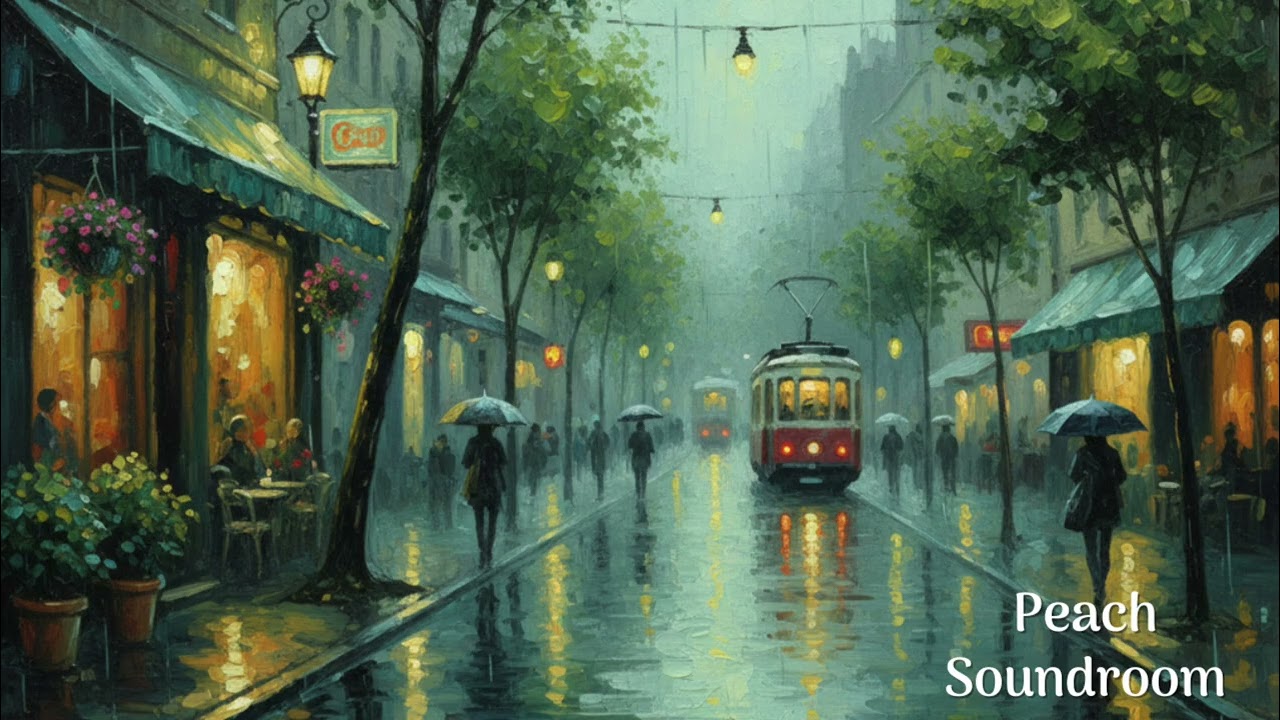 초록빛 빗길 속 재즈 피아노 | 비 오는 날 듣기 좋은 로파이 힙합  | Rainy Greenery & Jazzy Piano | Lofi Hip-hop for Rainy Days