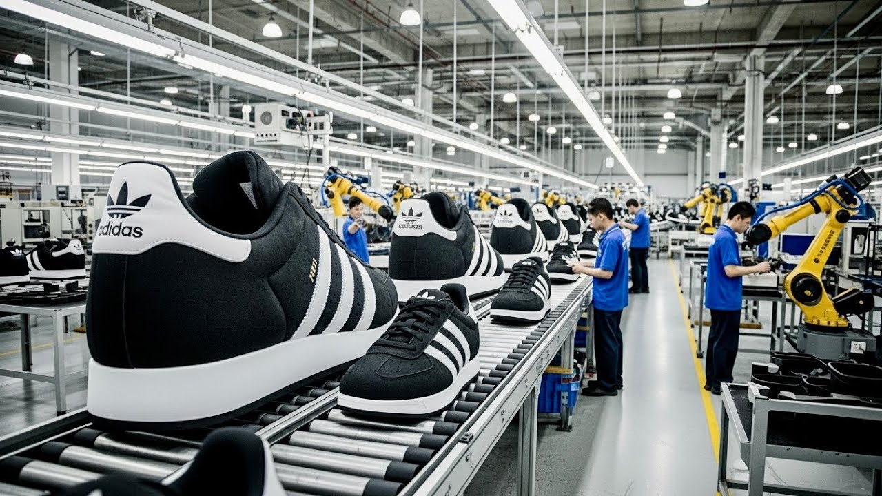 FULL PROCESS | Inside the Adidas Shoe Factory – How Millions of Sneakers Are Made Every Year