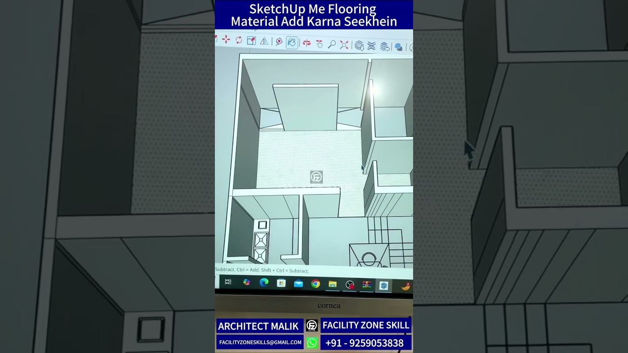 SketchUp Mai Flooring Material Kaise Add Kare | Step-by-Step Tutorial | #sketchup #interior 