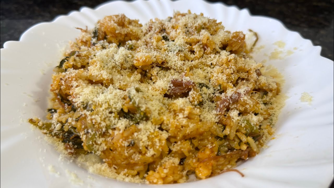 Uma Refeição Completa Feita em Uma Panela Só | Arroz com Costela Desfiada e Agrião.