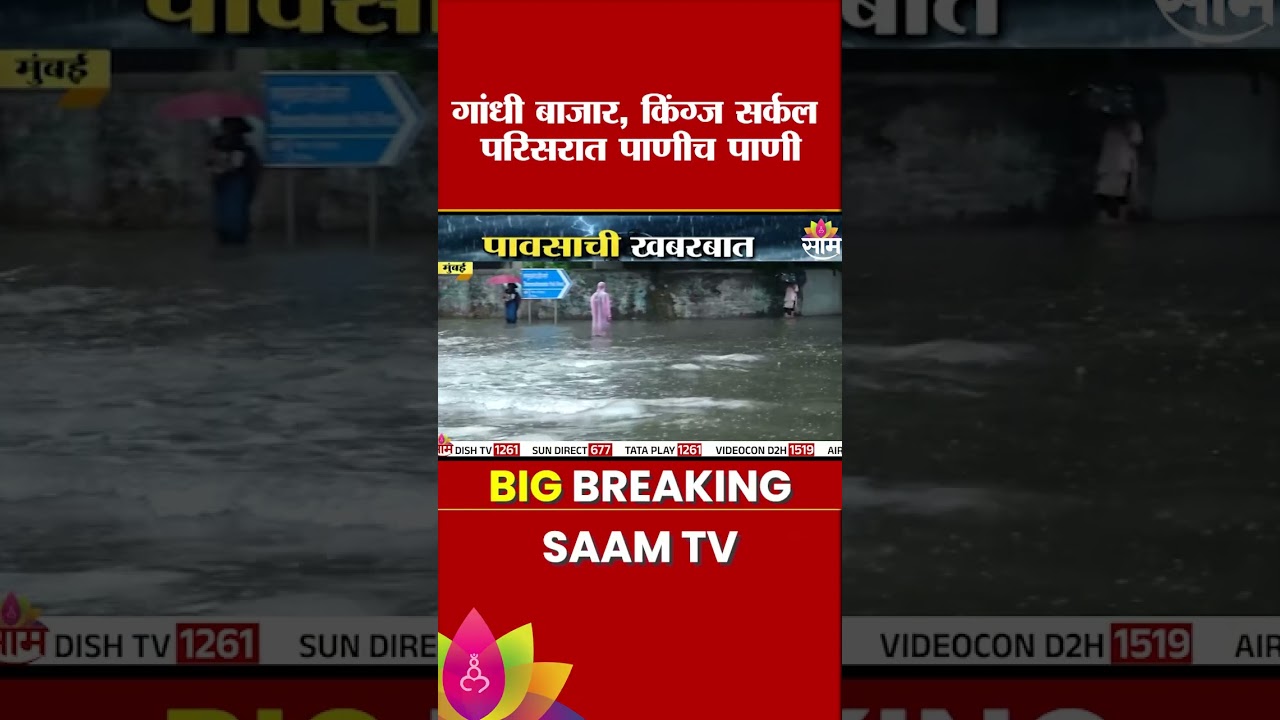 गाधी बाजार, किंग्ज सर्कल परिसरात पाणीच पाणी | Gandhi Market waterlogging