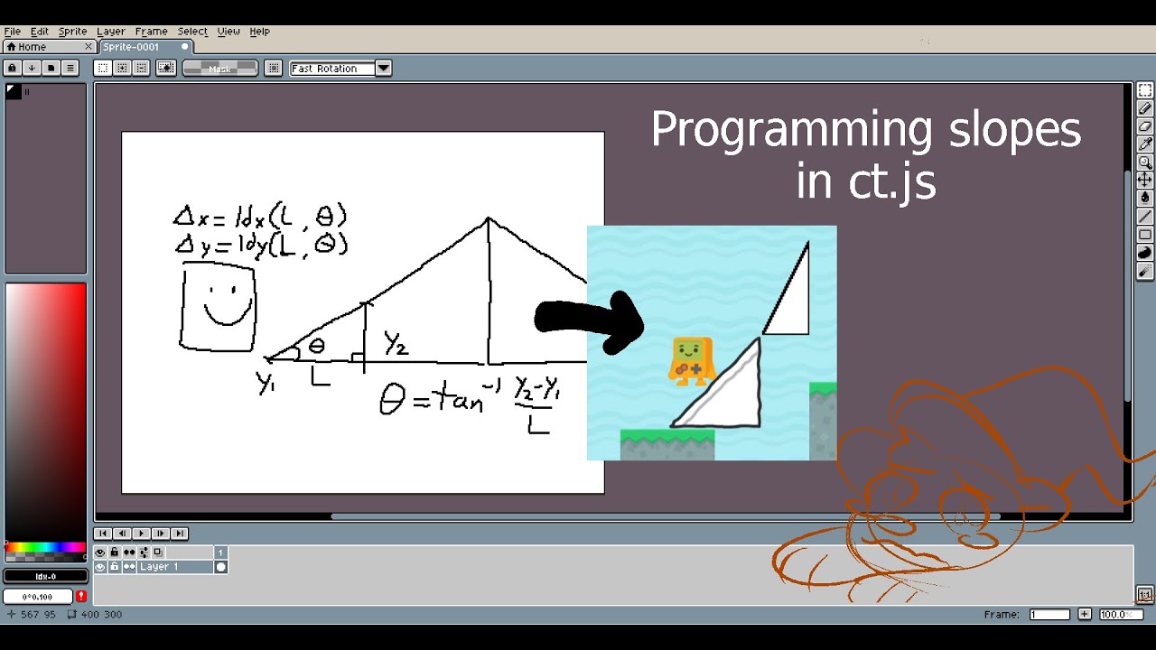 Advanced ct.js programming: slopes in a platformer
