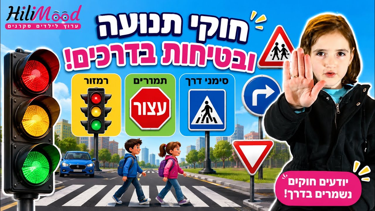 הילימוד - חוקי תנועה ובטיחות בדרכים | רמזור, תמרורים וסימני דרך