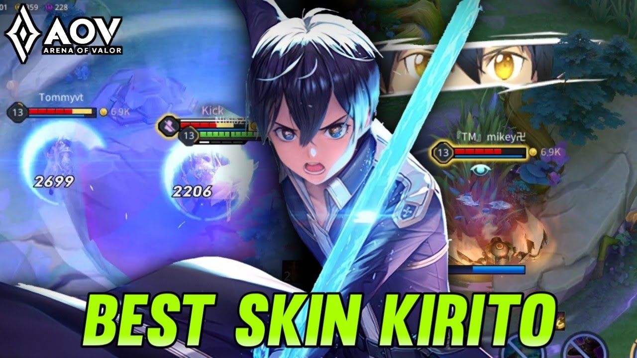 AOV : ALLAIN/KIRITO GAMEPLAY | BEST SKIN KIRITO - ARENA OF VALOR