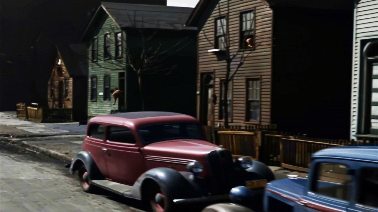 1930s - Ohio Residential neighborhoods in color [60fps, Remastered] Sound Design