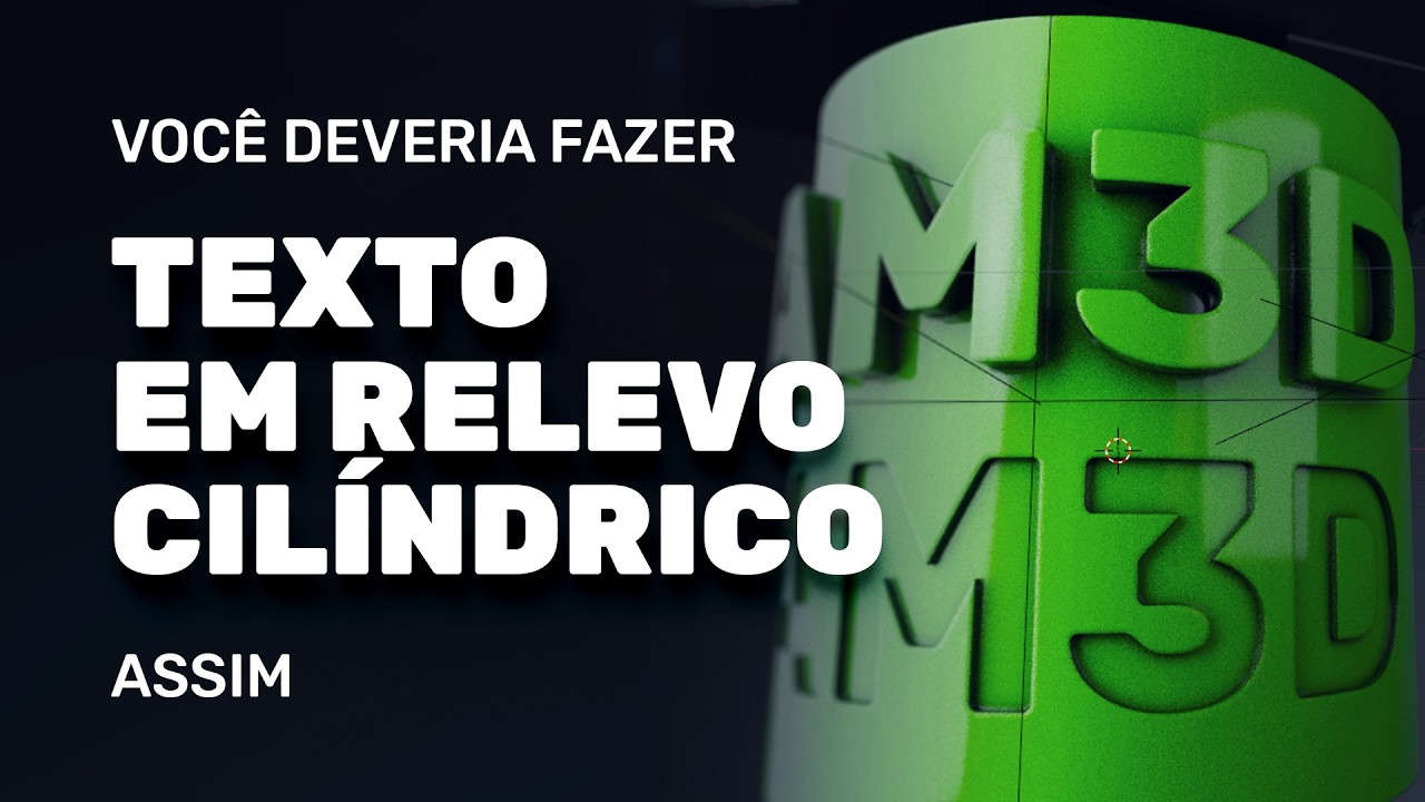 Texto em relevo em objeto cilíndrico - A melhor forma de fazer