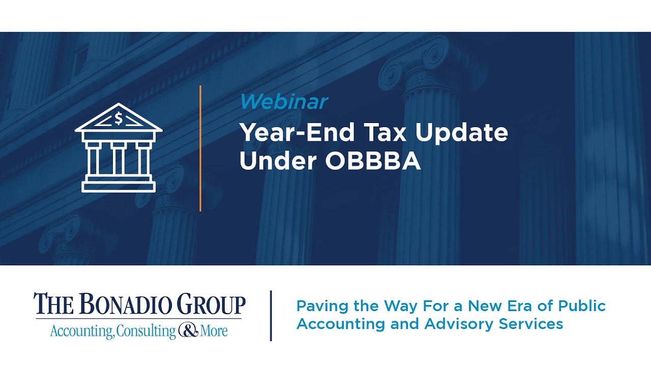 Year End Tax Update Under OBBBA (Recording)