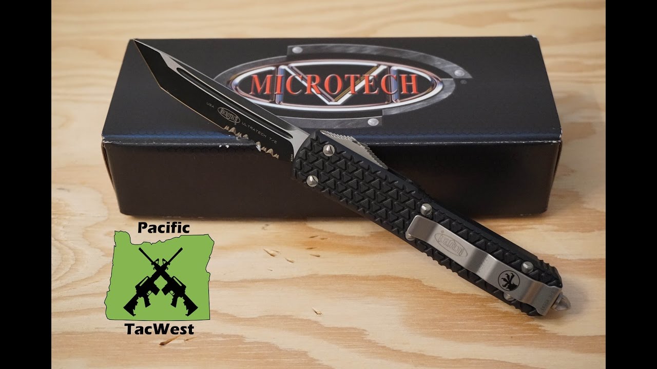 Microtech Ultratech Tri-Grip Tanto Blade OTF Knife Review - Microtech OTF