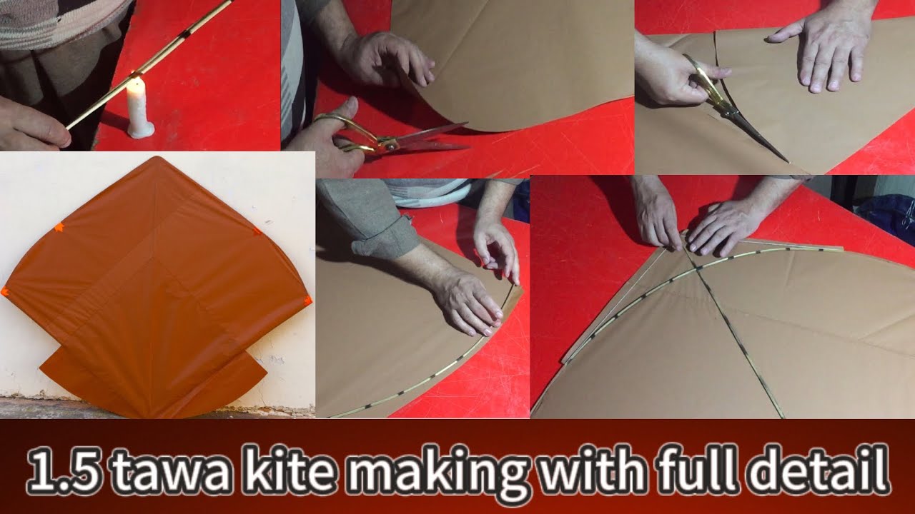 1.5 tawa kite making /gudda bananay ka tarica/how to make kite at home easily/beautiful kite making.