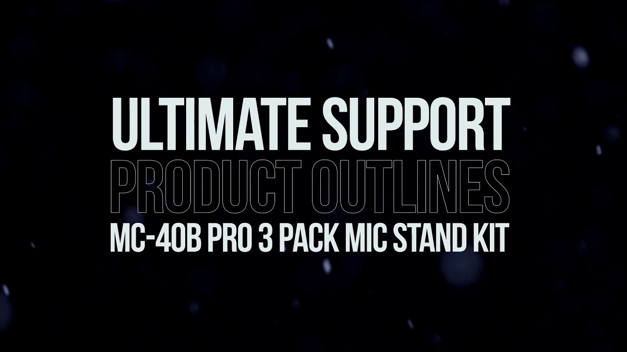 Ultimate Support Product Outlines - MC-40B Pro Classic Series Boom Mic Stand 3-Pack