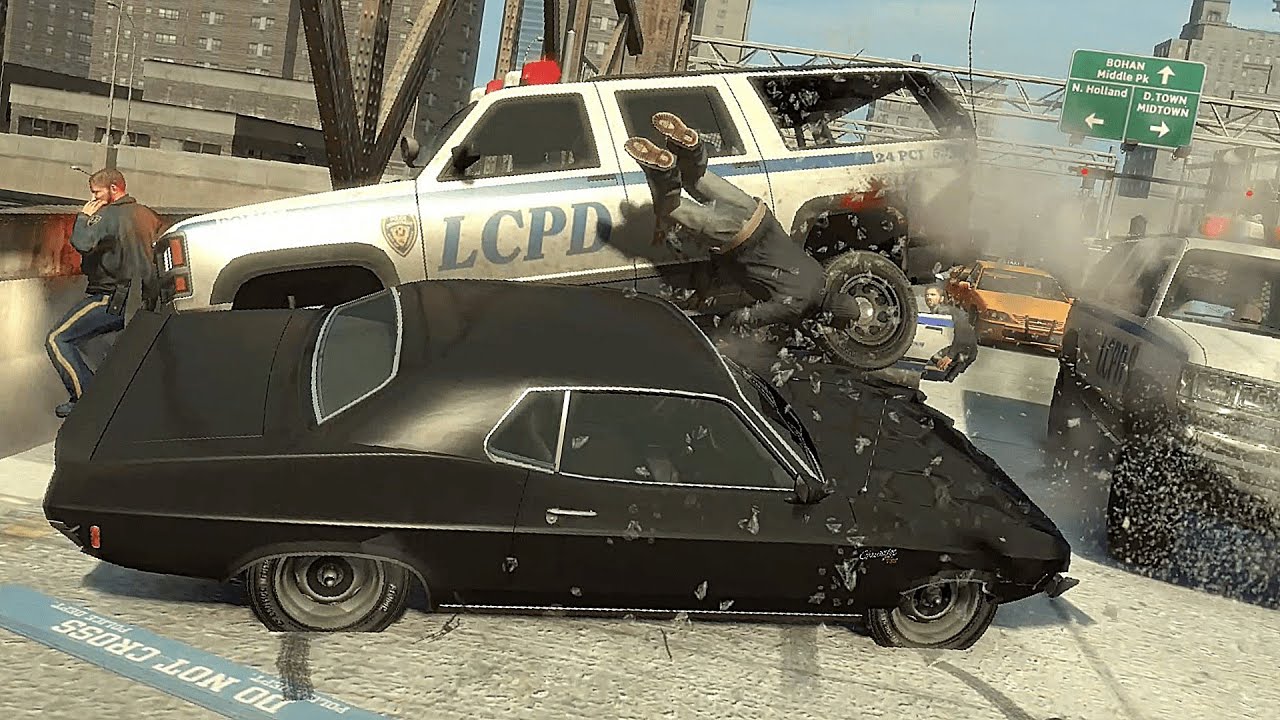 GTA IV - Crashes, Bailouts, Ragdolls & Fails Compilation #65 [1080p]
