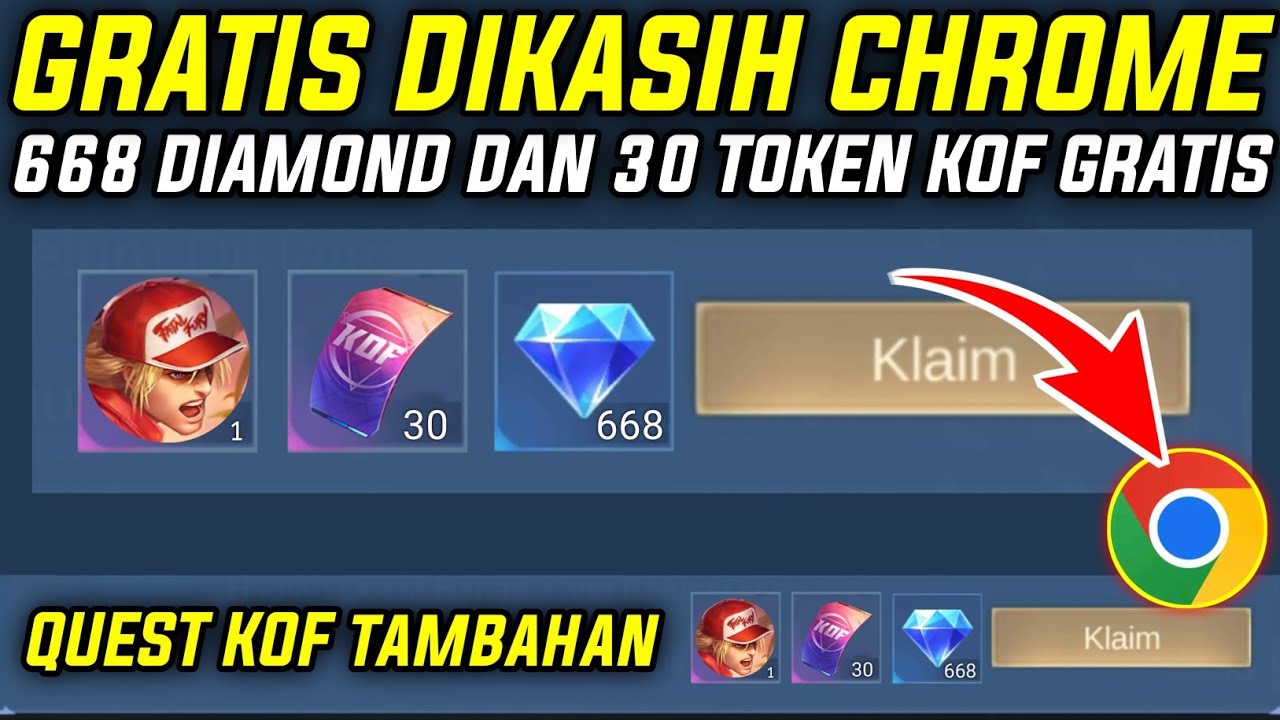 CLAIM 668 DIAMOND DAN 30 TOKEN KOF BINGO GRATIS DARI CHROME - QUEST TOKEN TAMBAHAN KOF BINGO GRATIS 