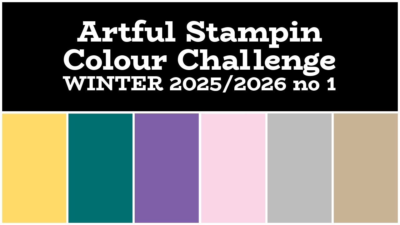 Цветочный штамп, One Sheet Wonder, COLOUR CHALLENGE № 1, зима 2025/2026