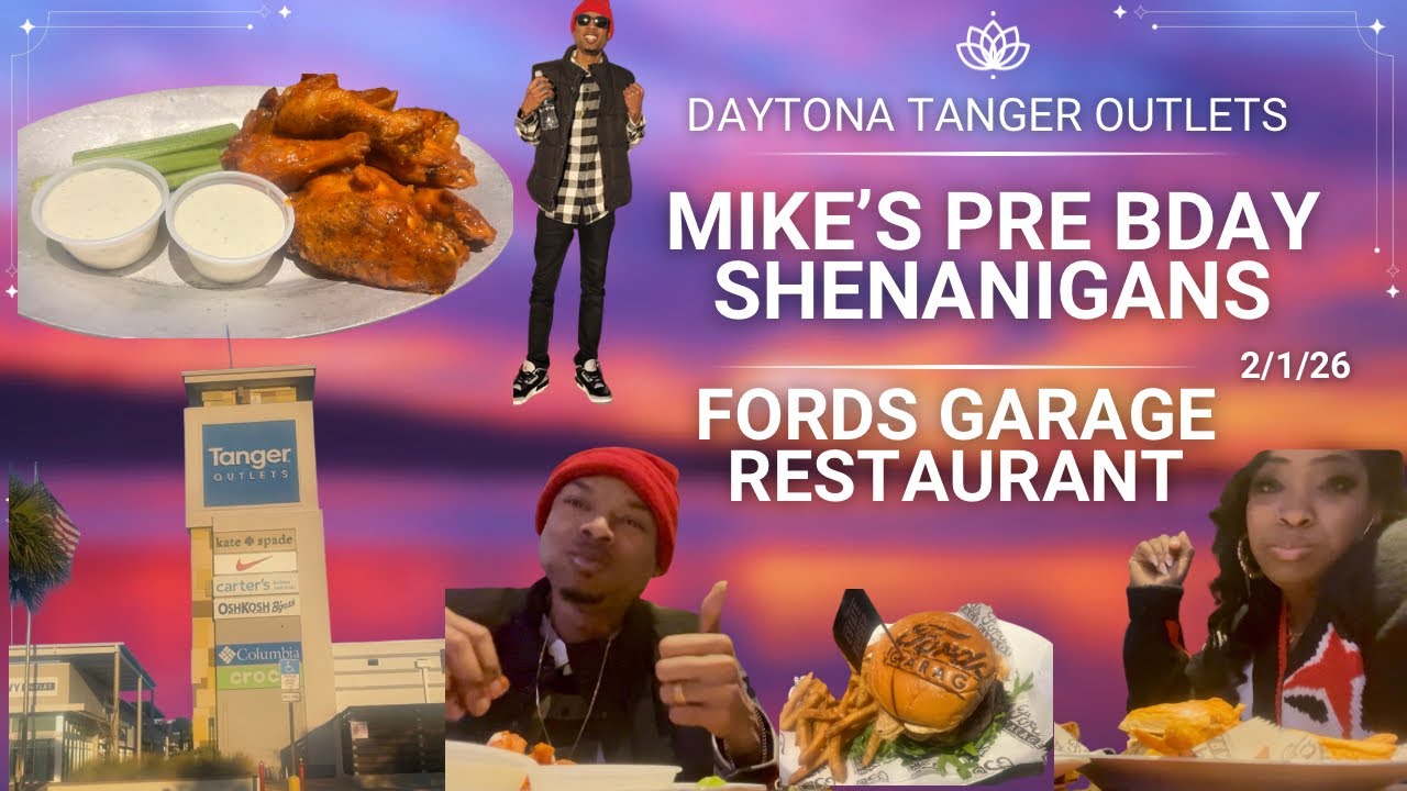 Pre bday shenanigans for da husband..shopping at Tanger outlets & dinner at Fords Garage Restaurant 