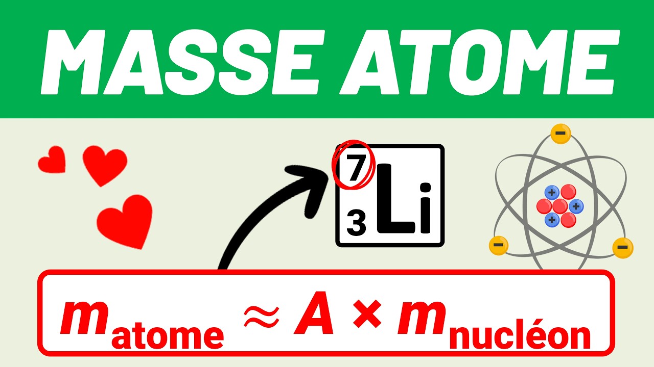 Comment CALCULER la MASSE d'un ATOME ? 💚 Méthode simple ! 💪🎯 Seconde