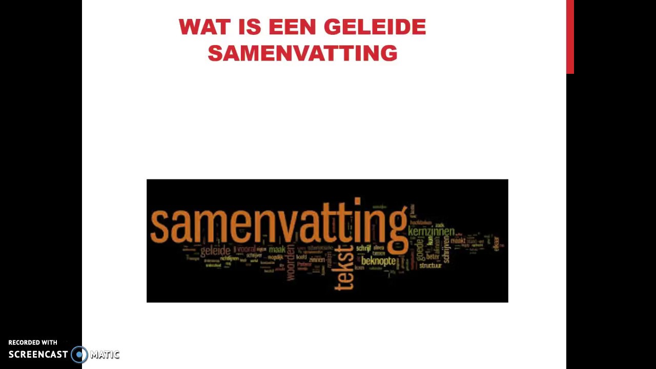 De geleide samenvatting