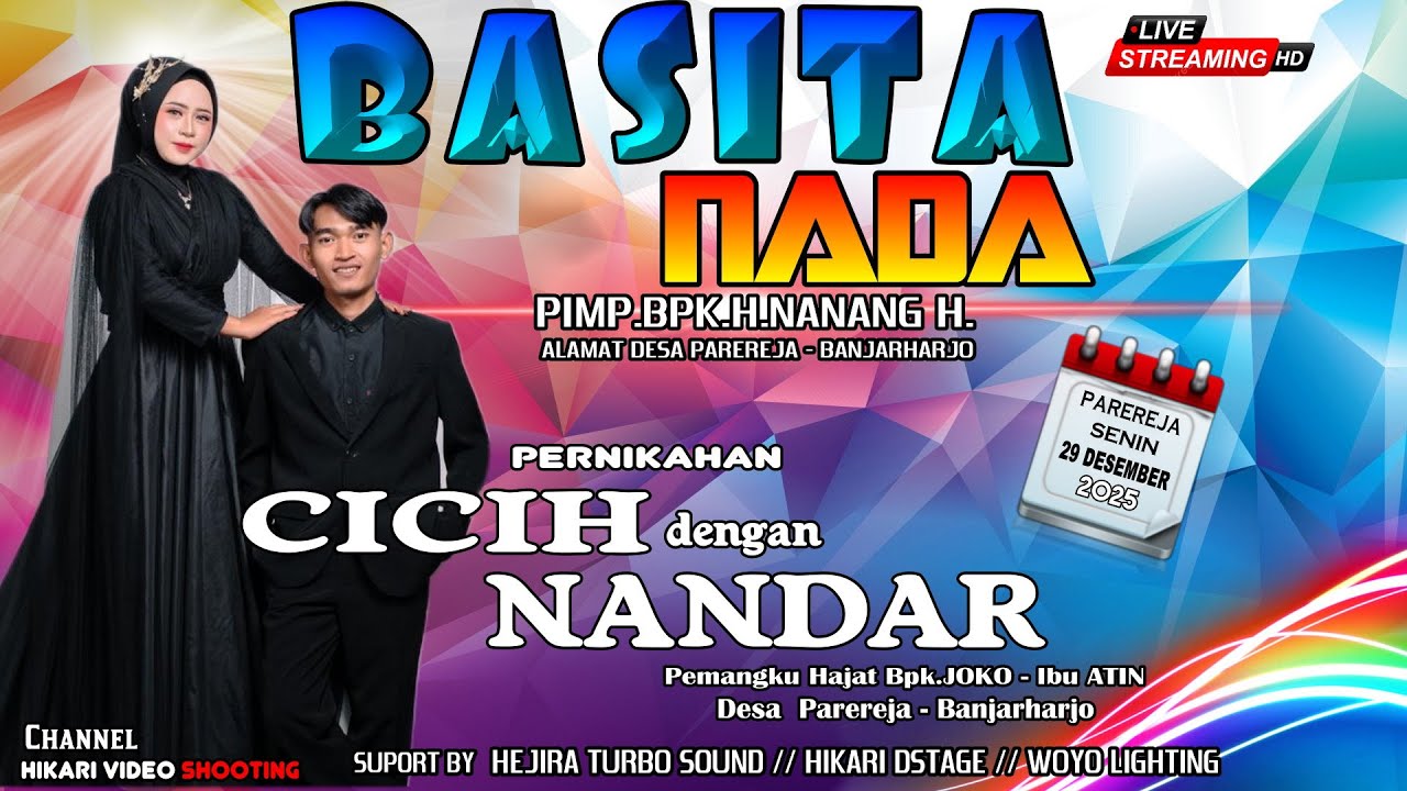LIVE BASITA NADA  // DI DESA PAREREJA - BANJARHARJO // SENIN 29 DESEMBER 2025