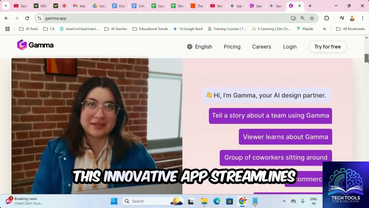 Revolutionizing  Presentation Creation with Gamma AI Tool || Tech Tools for Educators