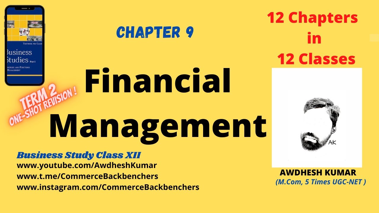 Financial Management | Chapter 9 |  Class 12 | Business Studies | Term 2 |  One Shot