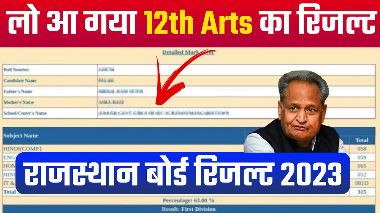 Rajasthan 12th Arts Result 2023, Rbse 12th Board Arts Result Kaise Dekhe, 12th Result Kab Aayega