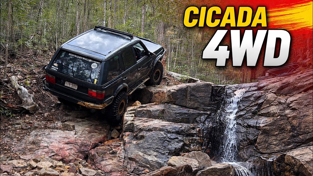 4wdriving at Glasshouse Mountains after weeks of rain - GU PATROLS - P38 RANGE ROVER 