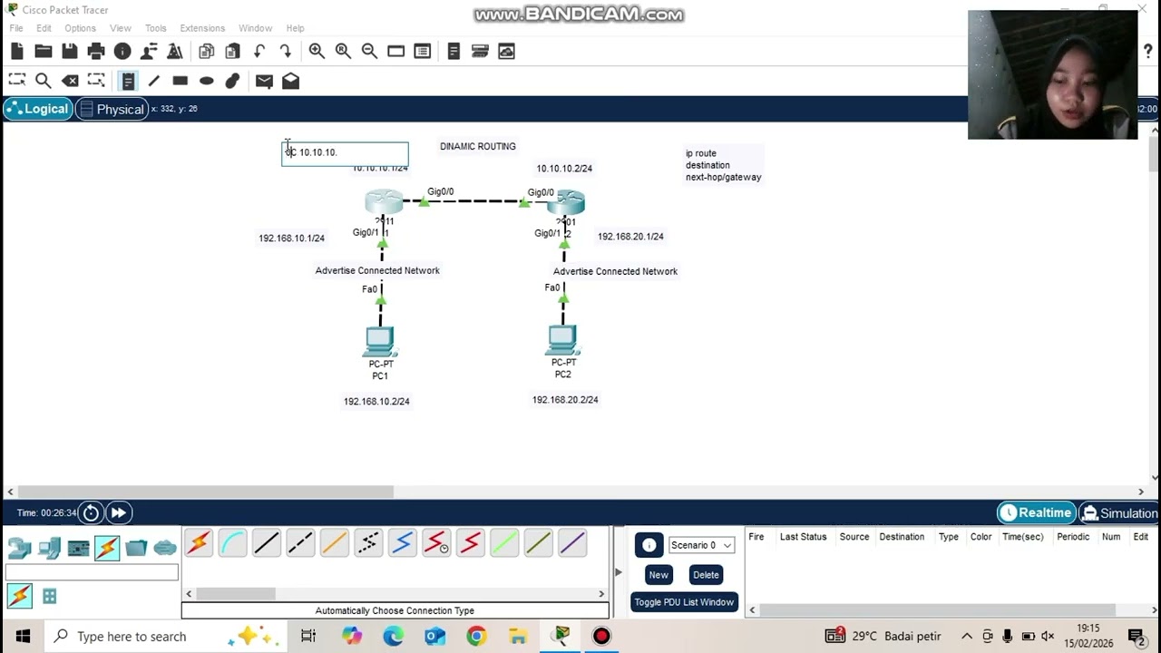 DYNAMIC ROUTING EIGRP -Cisco Packet Tracer (modul 4) Semester 2
