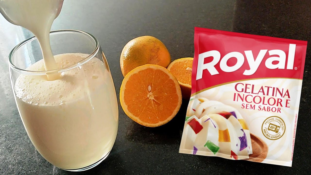 PRA QUE SERVE O SUCO DE LARANJA COM GELATINA? DESCUBRA OS BENEFÍCIOS DO COLÁGENO!