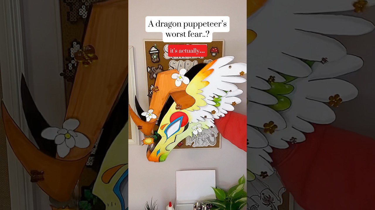 Dragon Puppets Worst Fear (trend by ​⁠@Forkscales) #paperart #papercrafts #paperdragon #trending