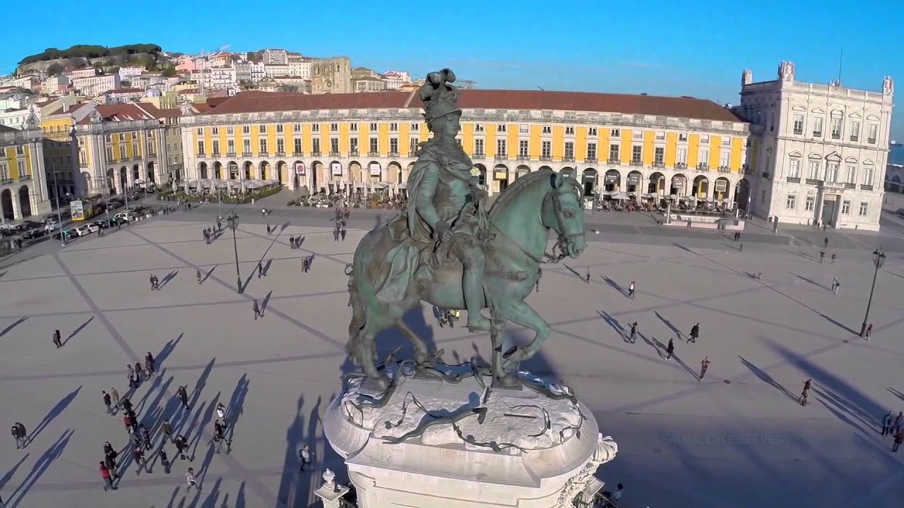 Lisboa Terreiro do Paço Portugal - Vista Aerea Drone