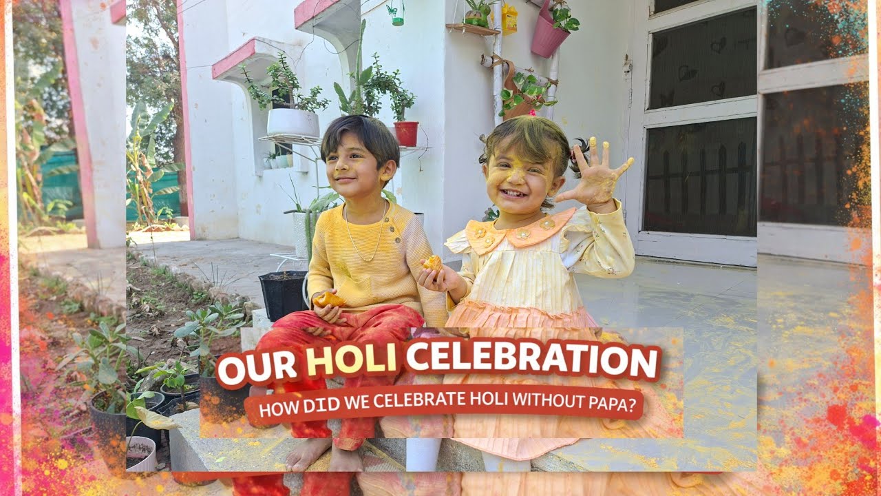 Our Holi celebration🤗/ again single parenting🫩/ये गुजिया कब बन पायेगें वाला 🫥vlog #dailyvlog #holi #