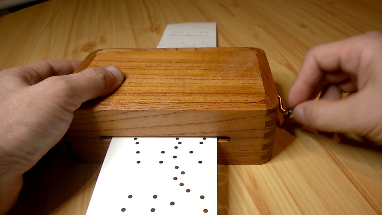 Sound of silence, 30 note music box playing paper tapes