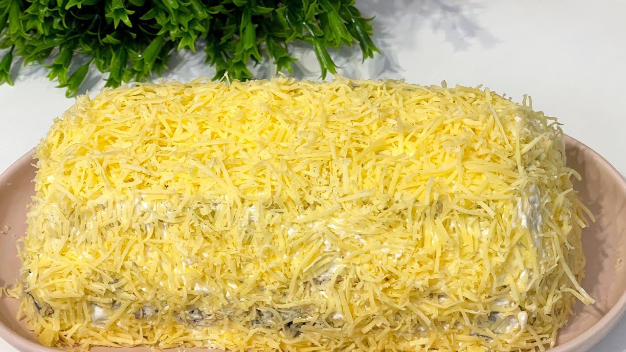 🔴Çox ləzzətli göbələk salatı😋👍🏻Грибной салат 🥗