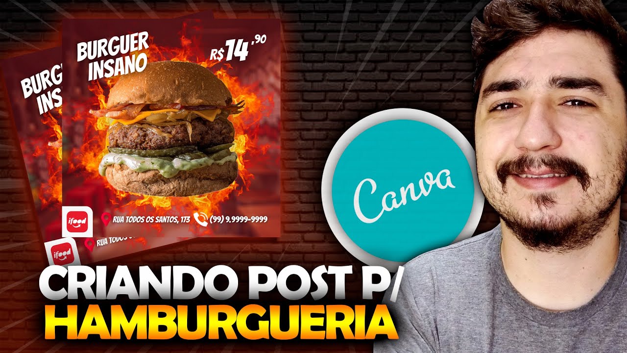 TUTORIAL CANVA | ARTE PARA HAMBURGUERIA