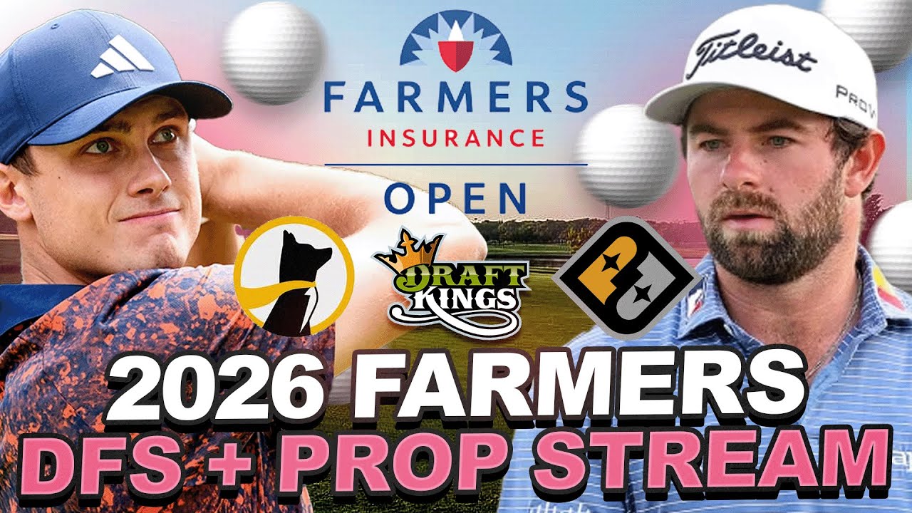 2026 Farmers DFS + Prop Stream : GPP Strategy, Prize Picks + Underdog Props, Top PGA Bets + Matchups