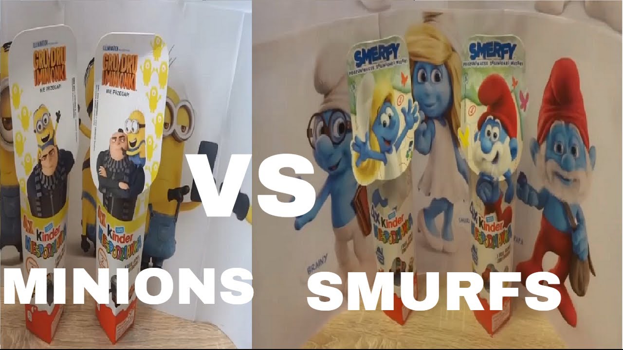 Minions VS Smurfs 16 Kinder Surprise Eggs from Movie Despicable Me 3 & Smurfs The Lost Village #142