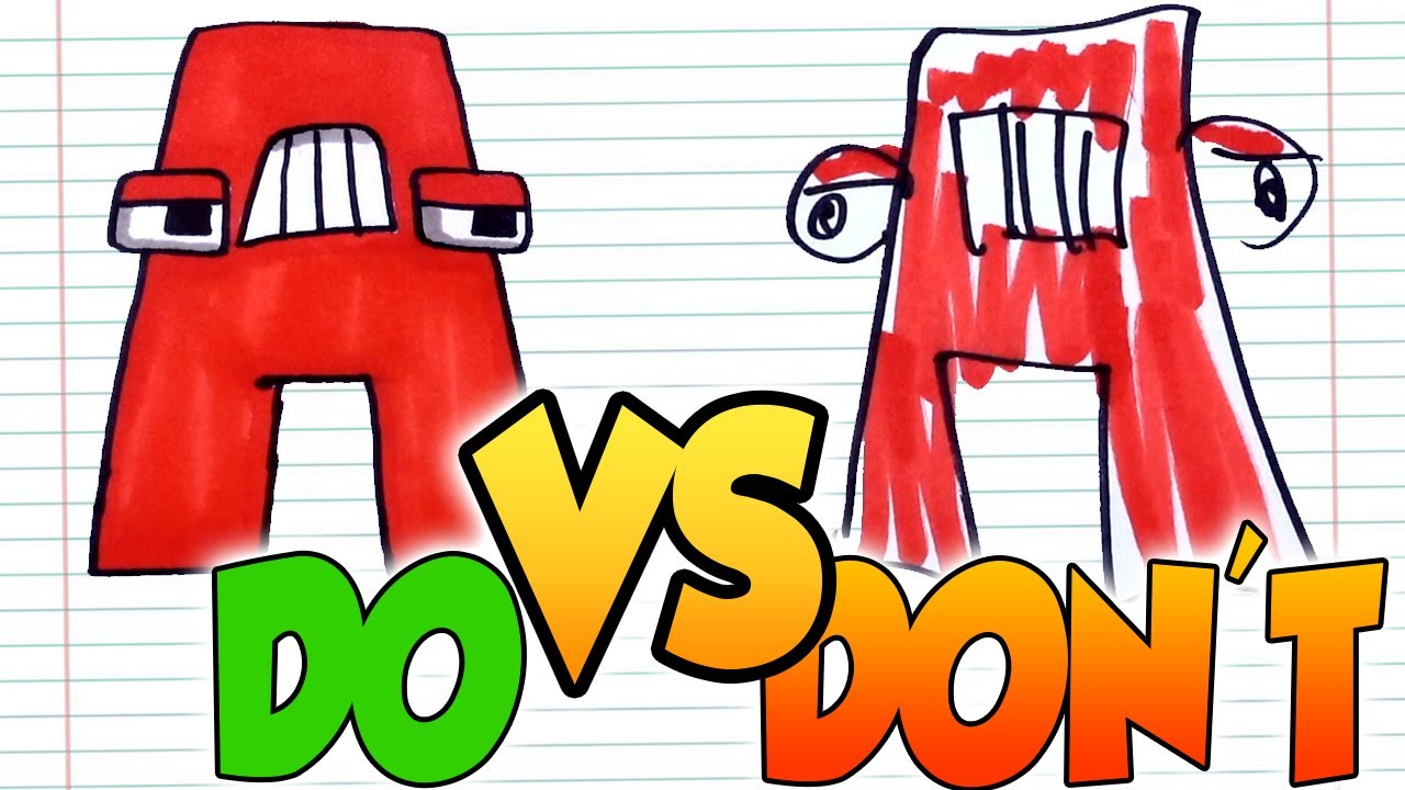 DOs & DON'Ts Drawing ALPHABET LORE A Z    In 1 Minute CHALLENGE!
