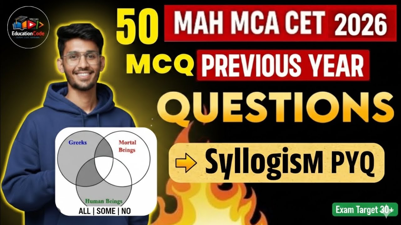 Mock Test | MAH MCA CET 2026 | Syllogism | Logical Reasoning |  Previous Year Questions |