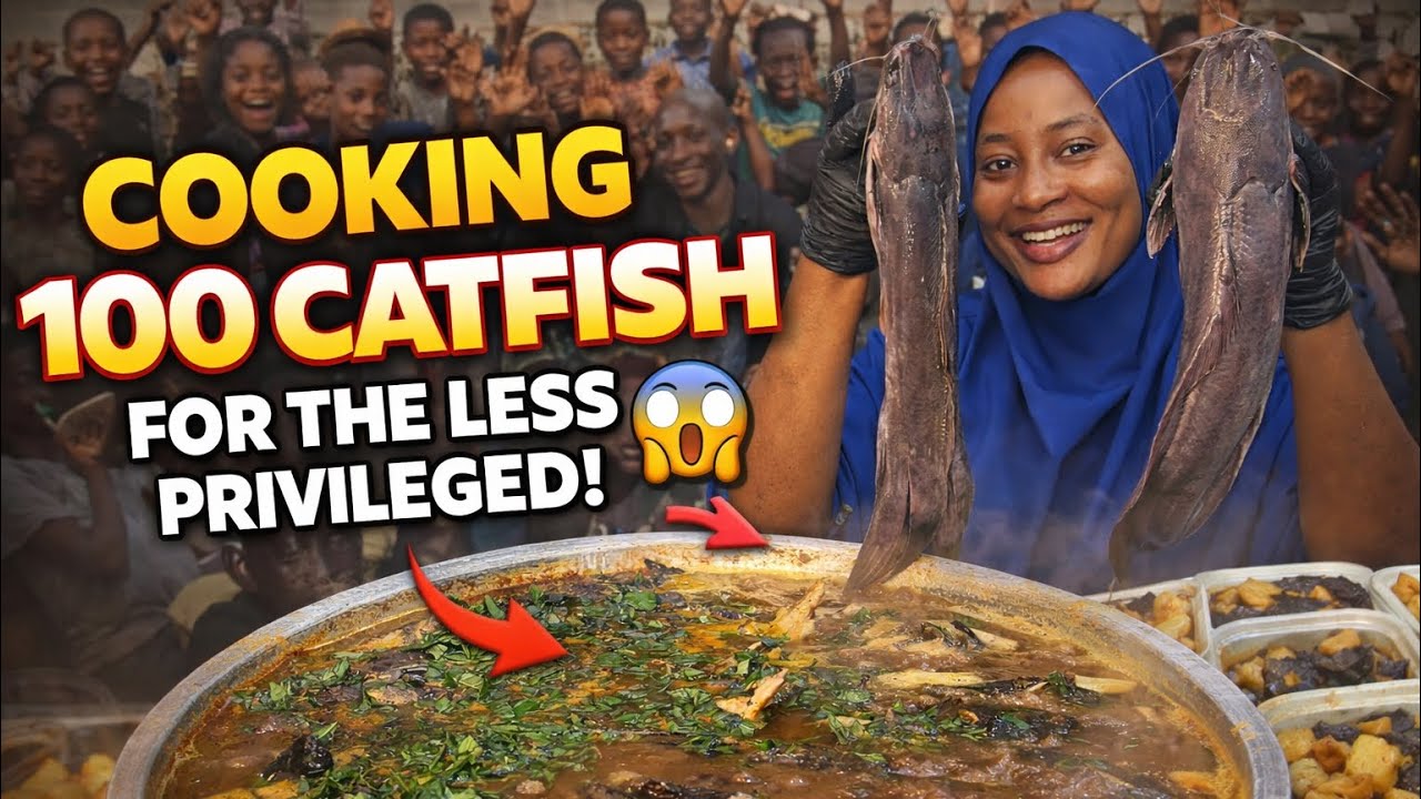 Cooking 100 catfish for the needy/less privileged on the EAT GOOD GOOD WITH CHEF AMORS 