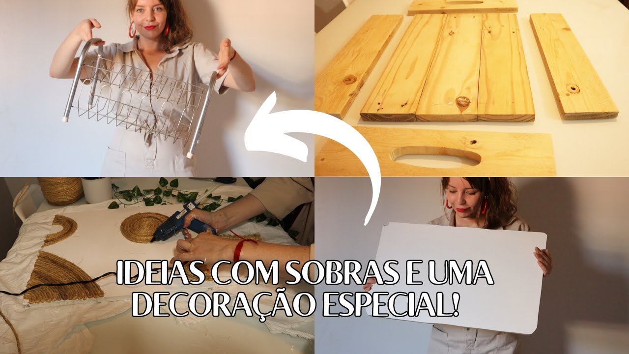 Decorações para casa com sobras de madeira - Fiz uma decoração especial para o canal!