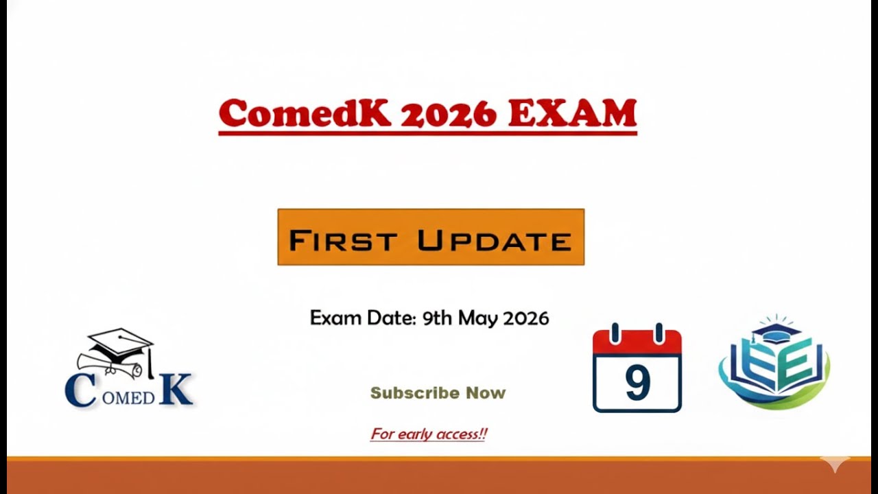 Attention!! ComedK 2026-First Update