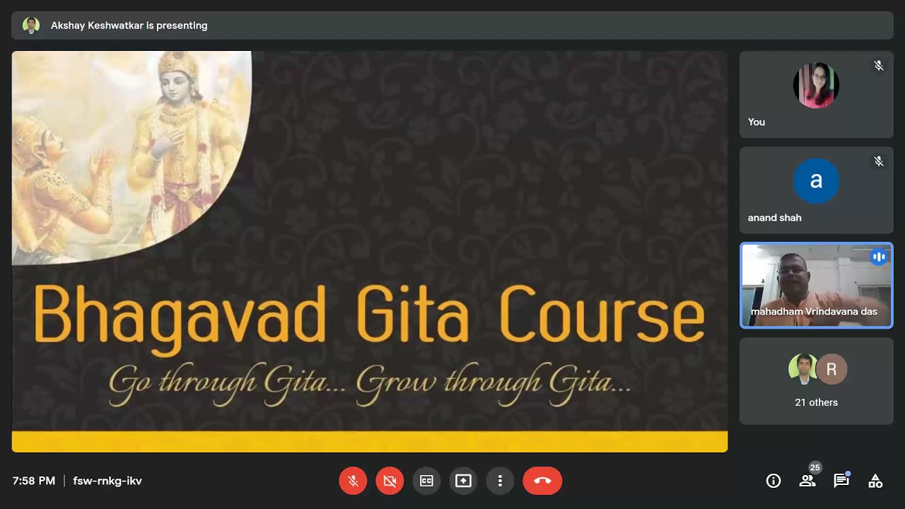 Bhagavad gita course sloka by sloka | S1-Overview & Introduction | HG Mahadham Vrindavan pr